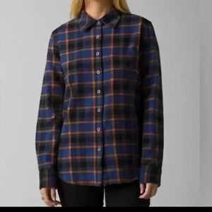 New Prana Golden Canyon Snap Front Flannel